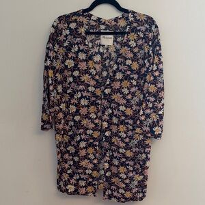 Madewell cotton floral tunic jacket